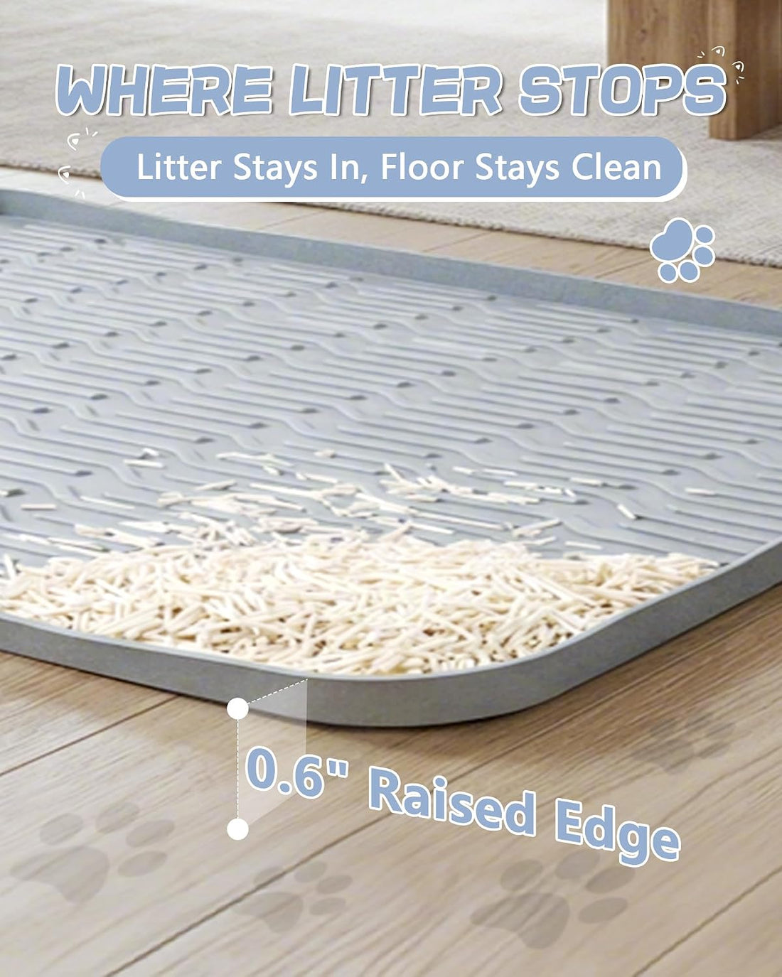ANWA Waterproof 40" x 28" Extra Large Litter Box Mat