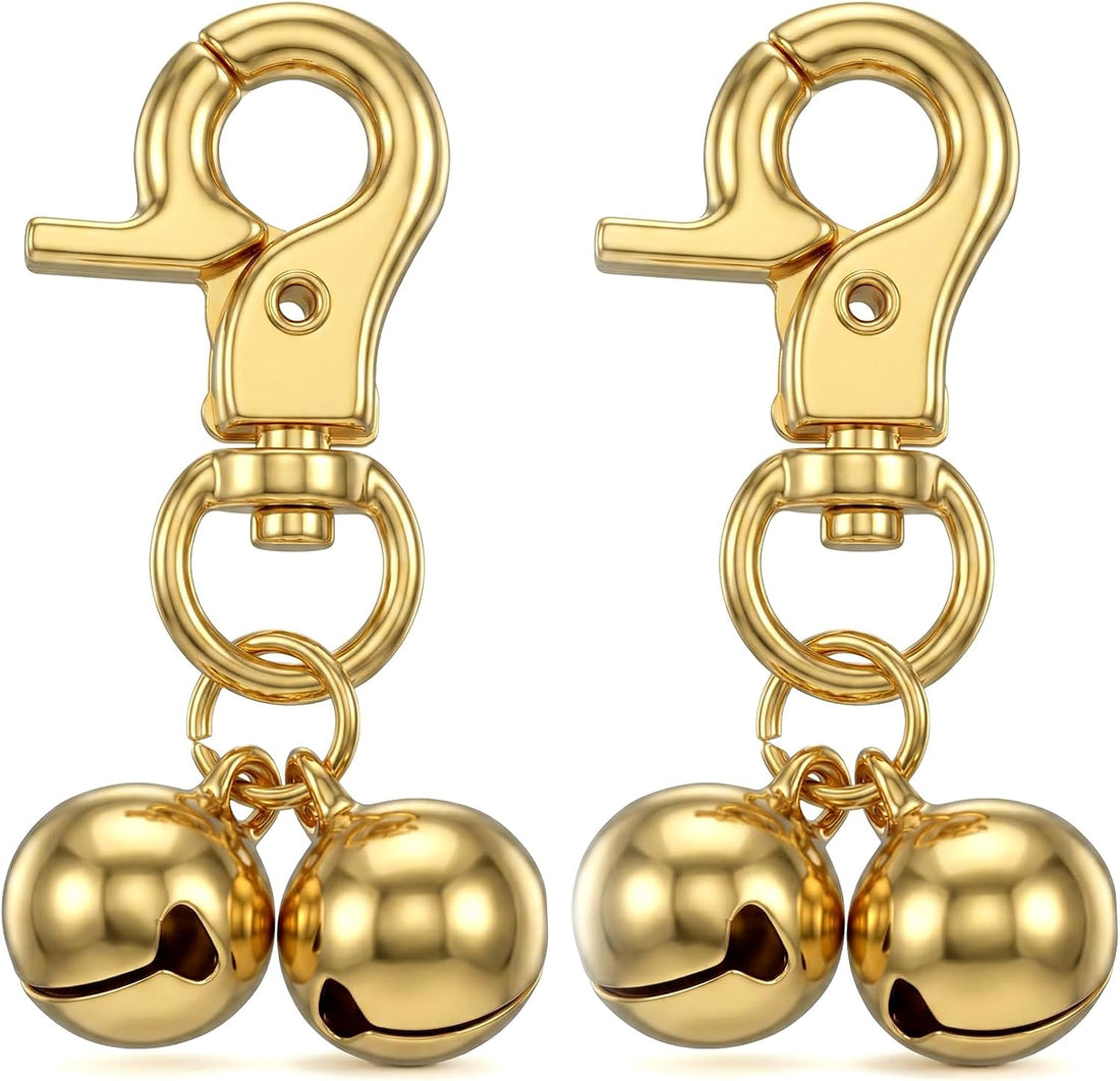 2 Pcs Dog Collar Bell, Bell for Dog Collar with Heavy Duty Snap Clips