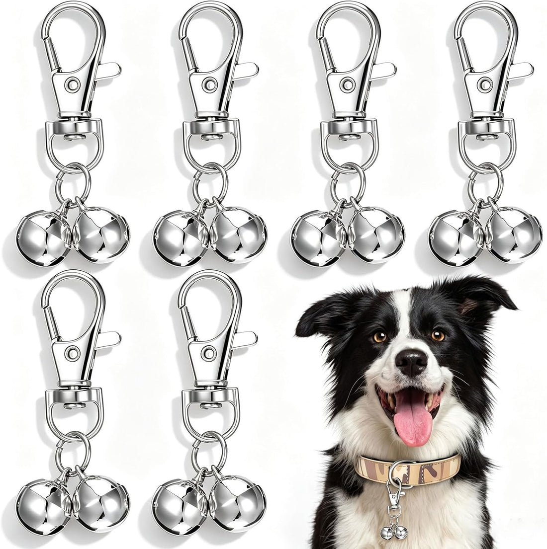 Grevosea 2 Pcs Mini Dog Collar Bells