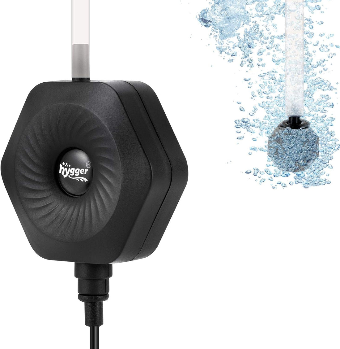 hygger Ultra Silent 1.5W Fish Bowl Aqaurium Mini Air Pump