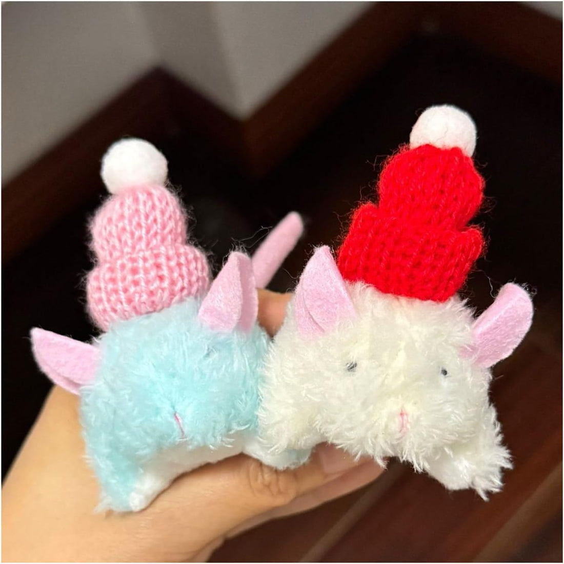 Plush Catnip Mice Toys with Rattle Sound- 2 Pcs Interactive Cat Toys
