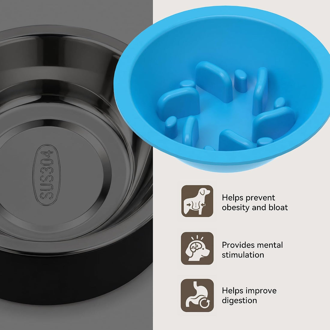 Slow Feeder Bowl for Cats & Small Dogs Compatible with PETLIBRO