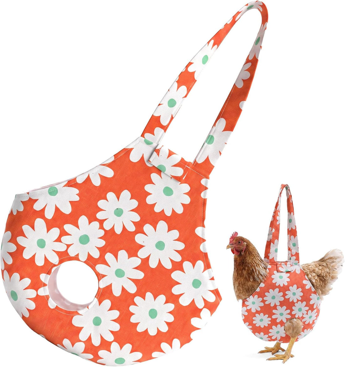 Chicken Purse, Canvas Chicken Carrier Bag (Orange)