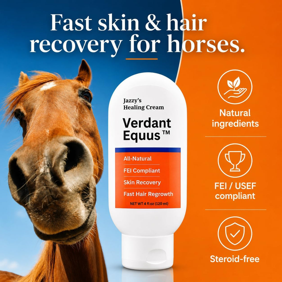 Jazzy’s Cream for Horses | for Rain Rot, Scratches