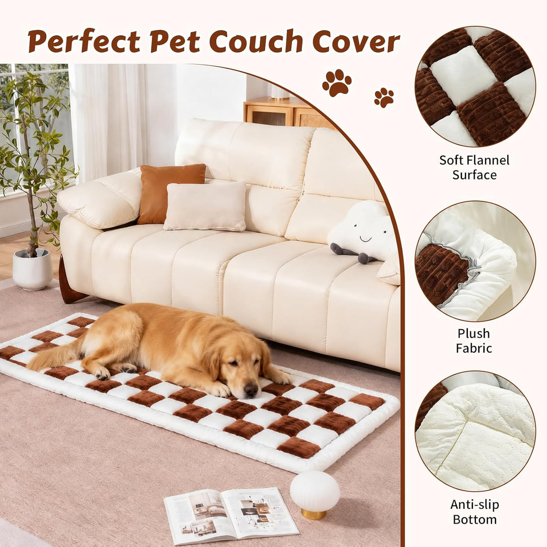 Pet Couch Cover for Dogs & Cats, 27.6X70.86 in
