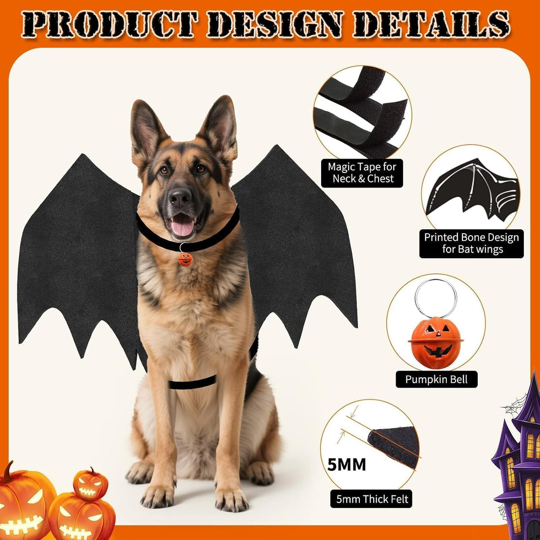 Olanrun Large Dog Halloween Costumes
