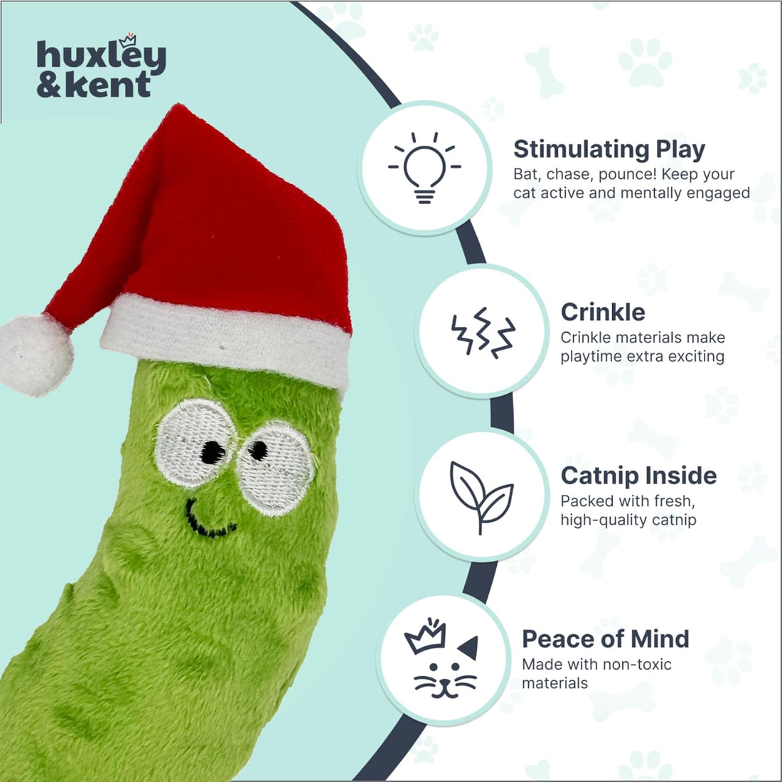 Huxley & Kent Plush Cat Toy - Holiday Interactive Catnip Toy for Cats