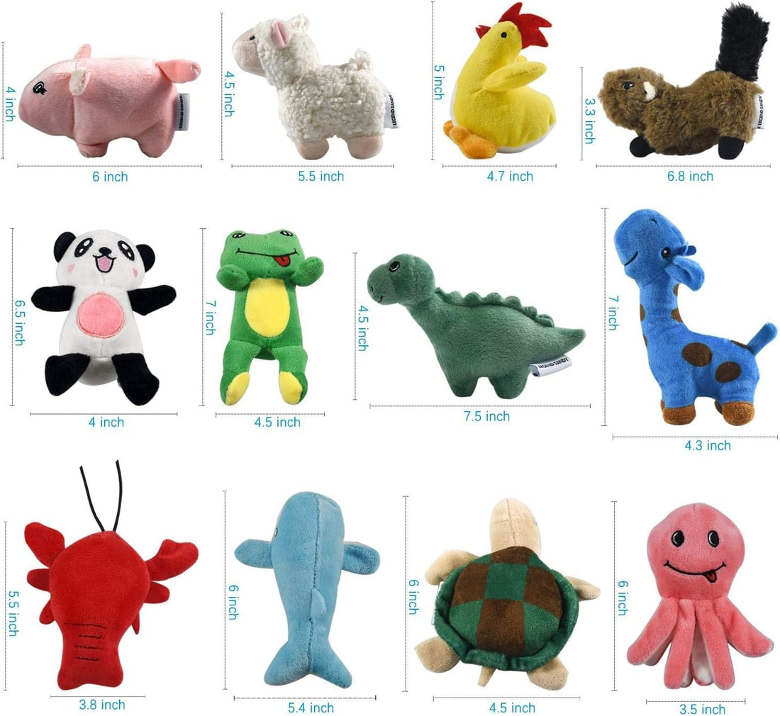 LEGEND SANDY Squeaky Plush Dog Toy Pack for Puppy