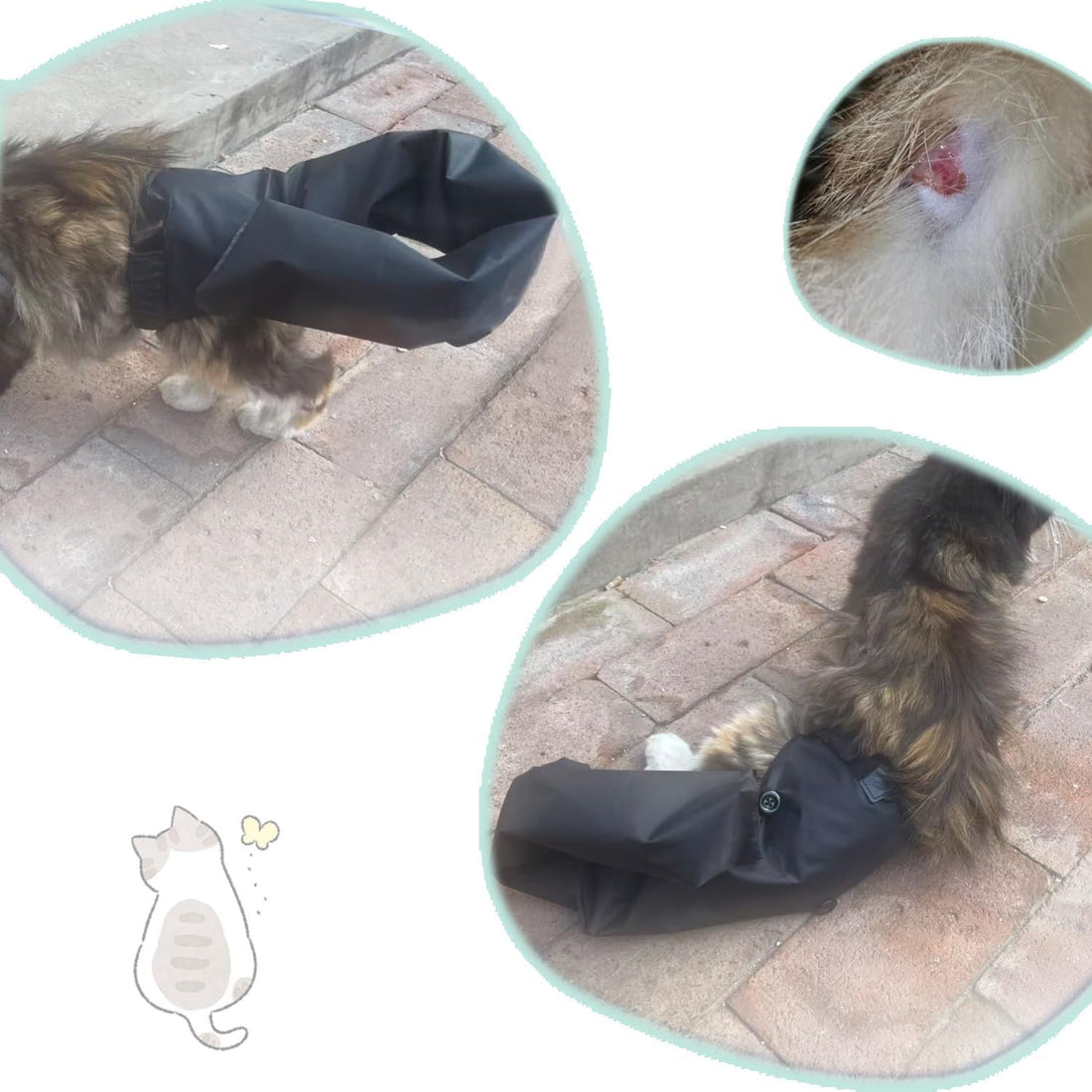 Cat Tail Protector Cover Cats Tails Wounds Heal Prevent Sleeve