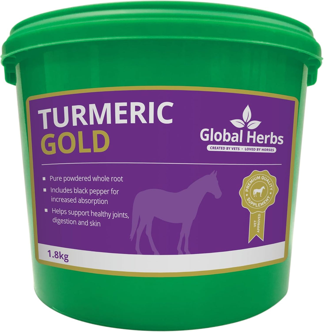 Global Herbs Turmeric Gold Pure Powdered Whole Turmeric Root