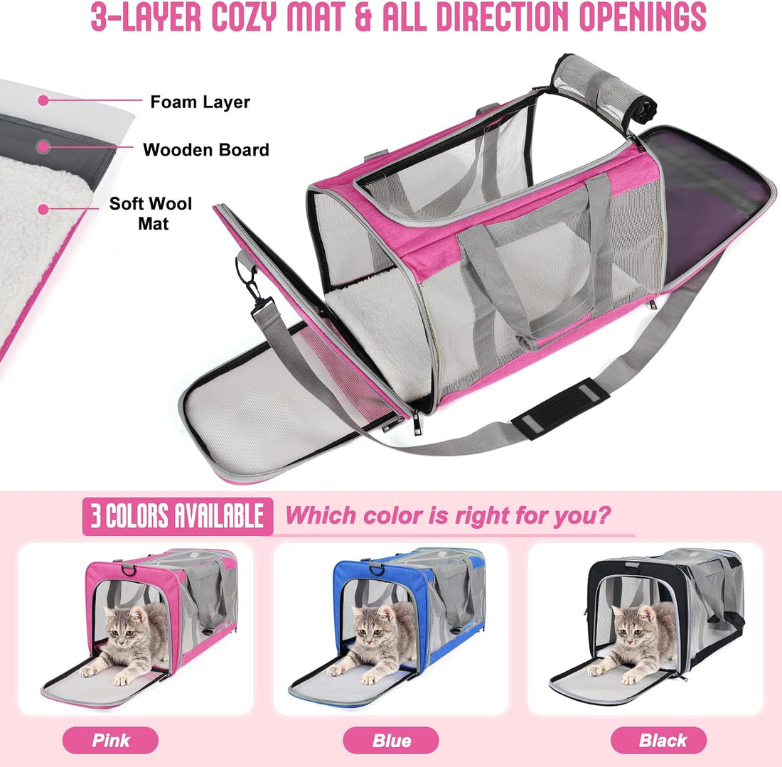 Pet Carrier for Large Cats of 20 Lbs