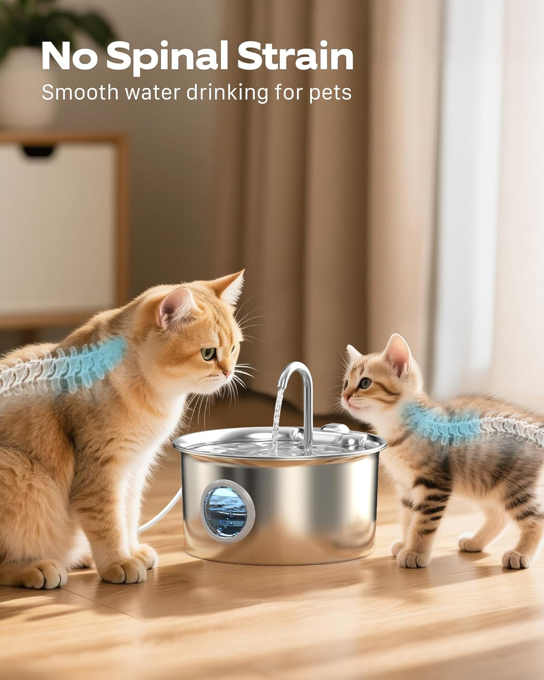 Cat Water Fountain Stainless Steel: Cat Fountain for Drinking