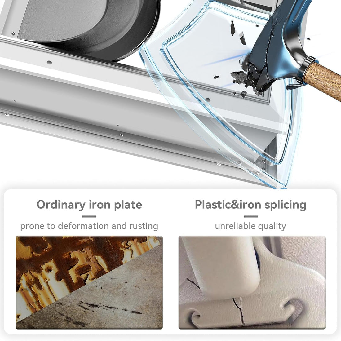 3-Flaps Heavy-Duty Dog Door, Rust Proof Aluminum Alloy Frame