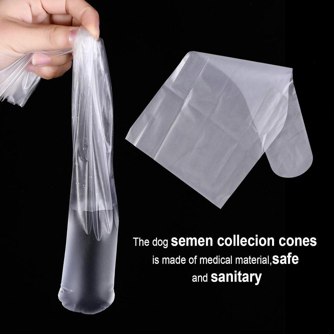 Nuanchu 100 Pieces Canine Semen Collection Cones Disposable Semen