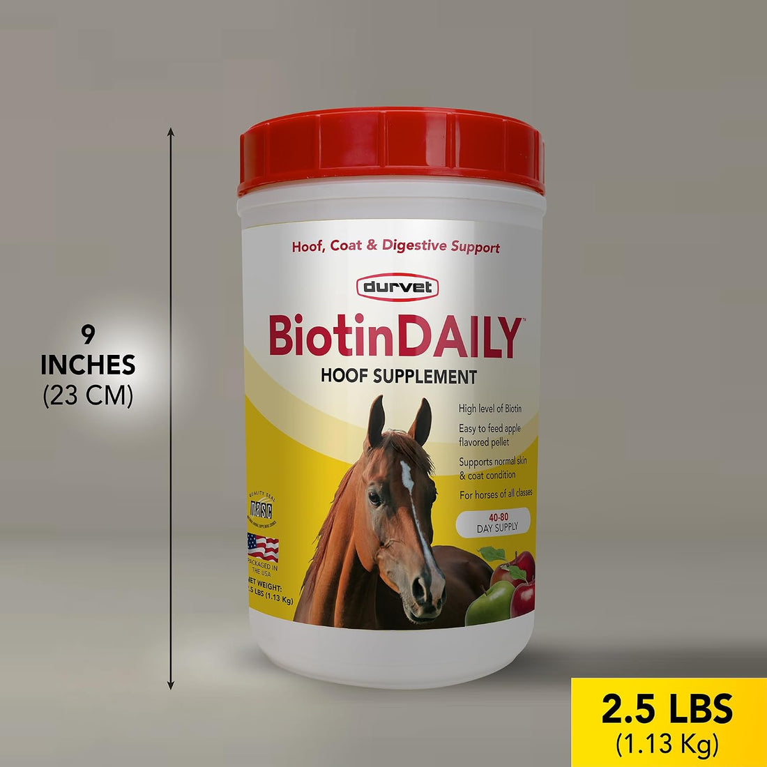 Durvet 01 0027 Biotin Daily Horse Hoof Care, 2.5 lb