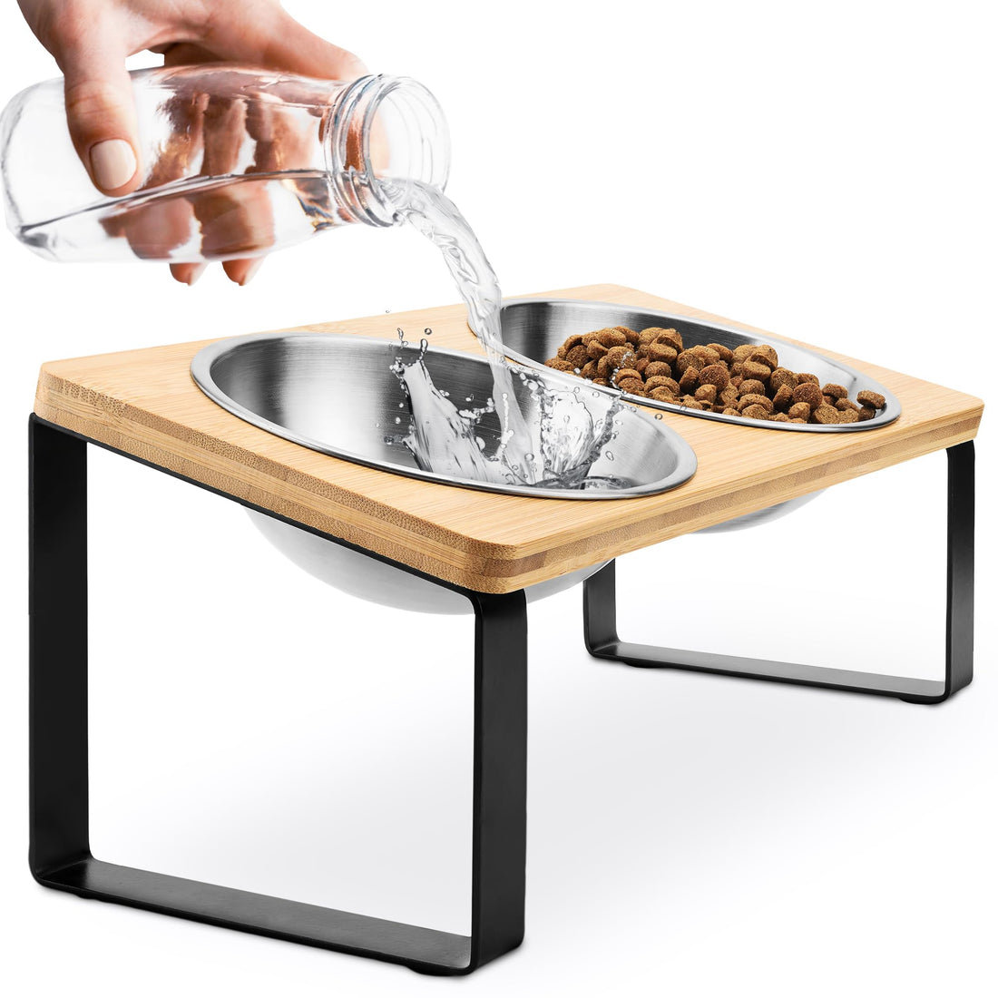 Raised cat Bowls for Indoor Cats by WinTruffles, Elevated cat Bowls