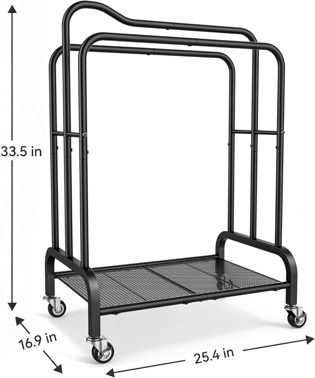 Rolling Saddle Rack Cart, 150 lb Saddle Stand for Western & English
