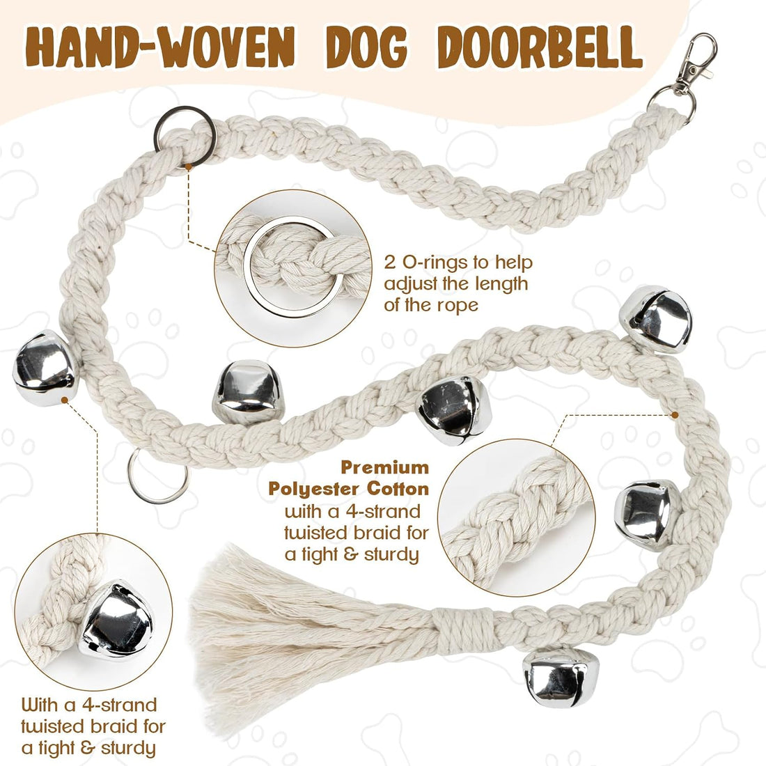 RAINFLOW Dog Door Bells for Potty Training