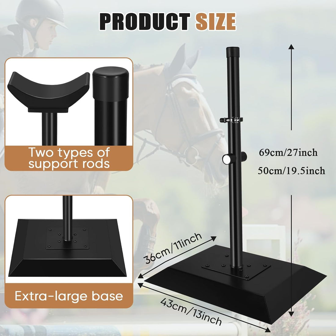 CAROD Professional Farrier Tool-Height Adjustable Metal Hoof Stand