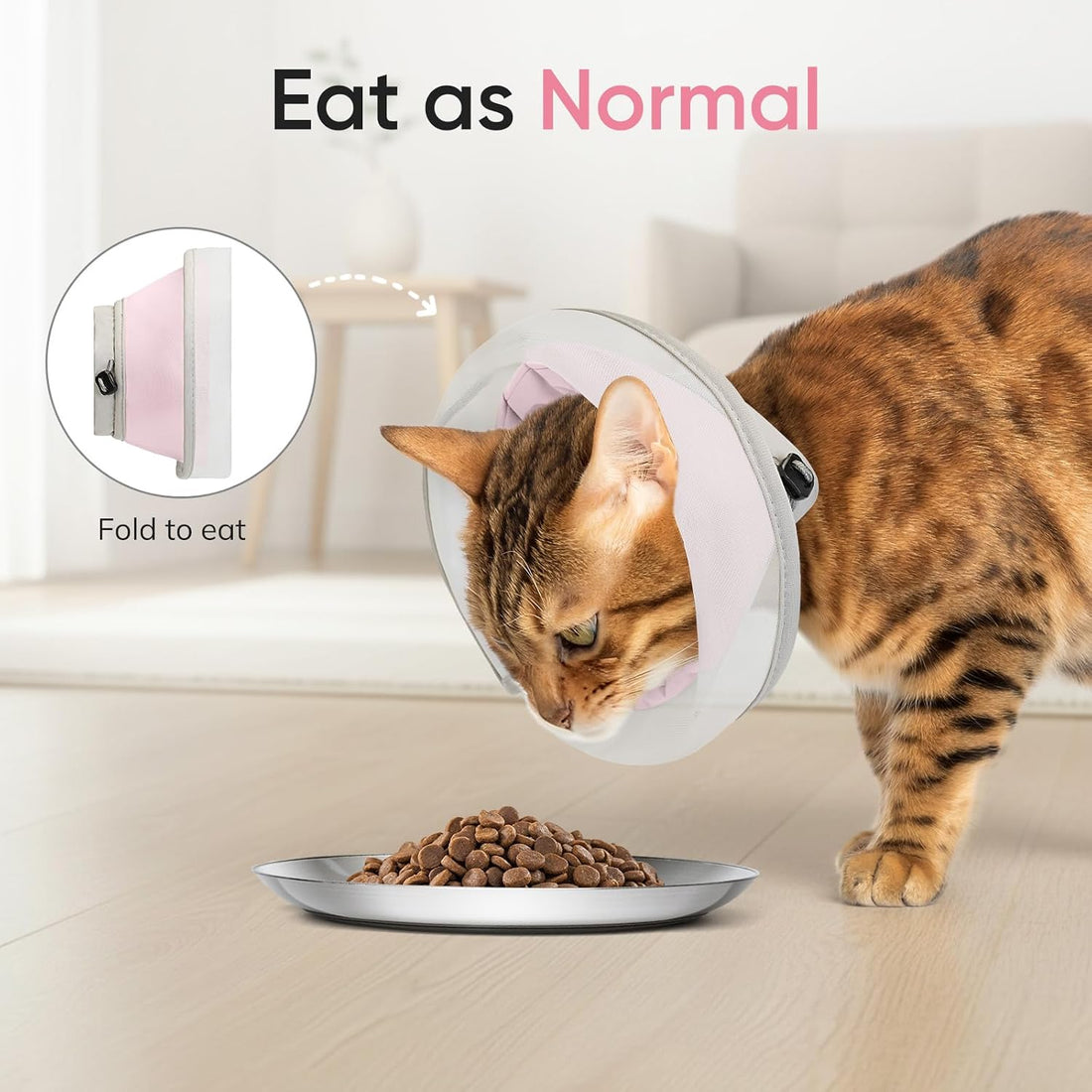 Supet Soft Cat Cone Collar Recovery to Stop Licking Breathable Mesh