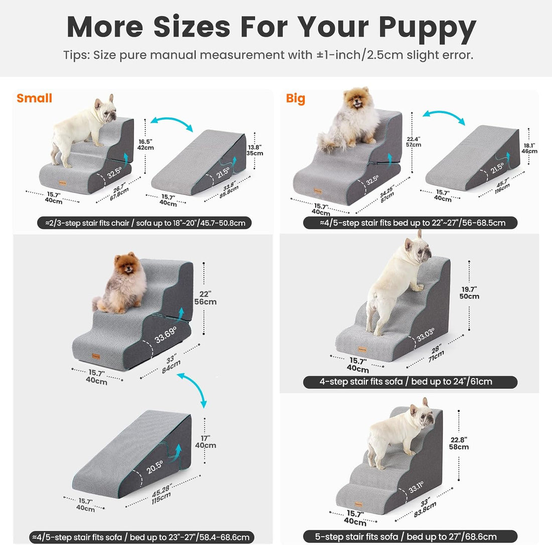 Gardner Pet Dog Stairs for Small Dogs 16.5" H
