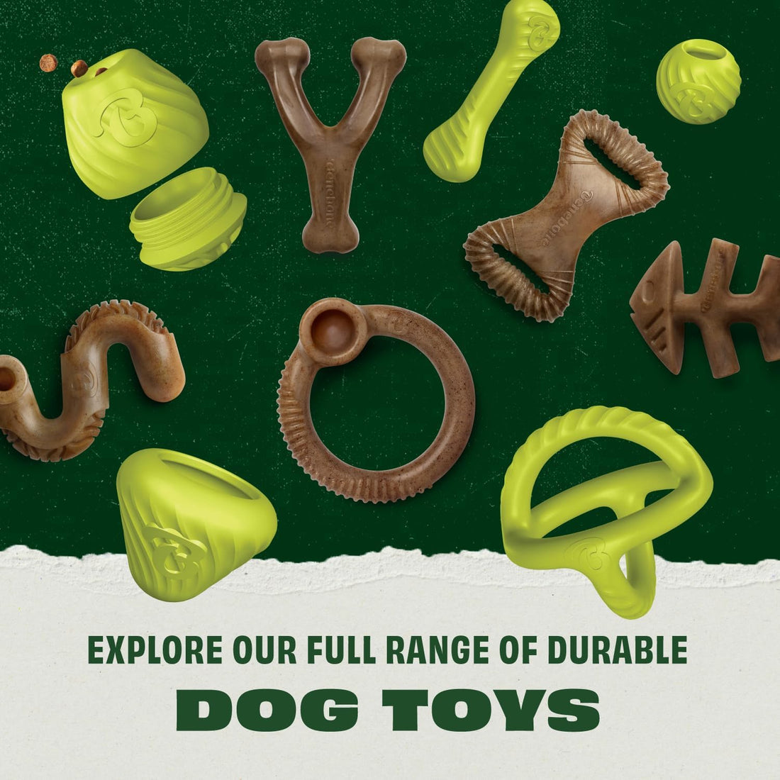 Benebone Natural Rubber Tug Interactive Dog Toy