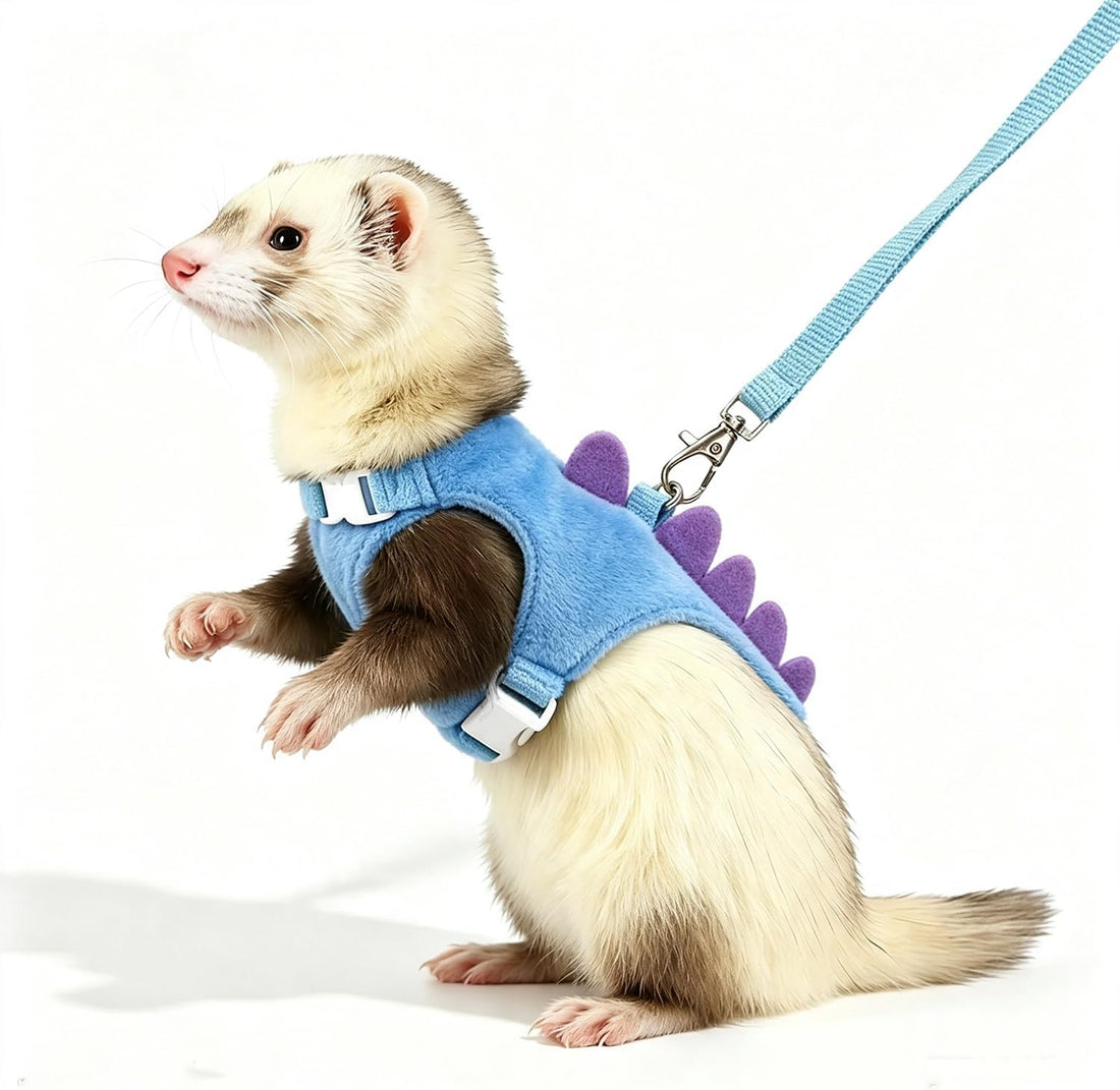 Ferret Harness and Leash Set with Bell,Ferret Vest Clothes Small