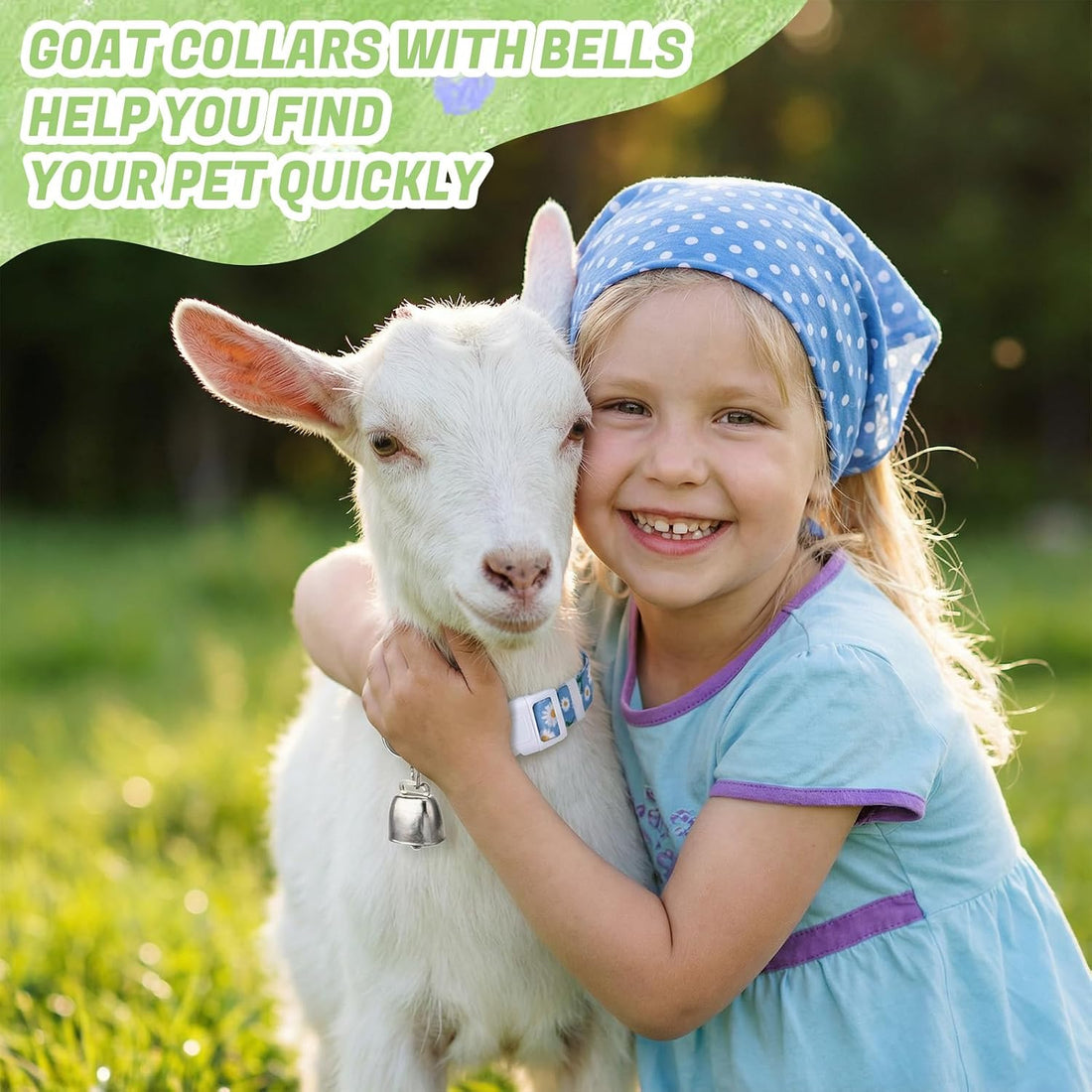 10 Pack Floral Goat Collars Adjustable Grazing Collar with Copper