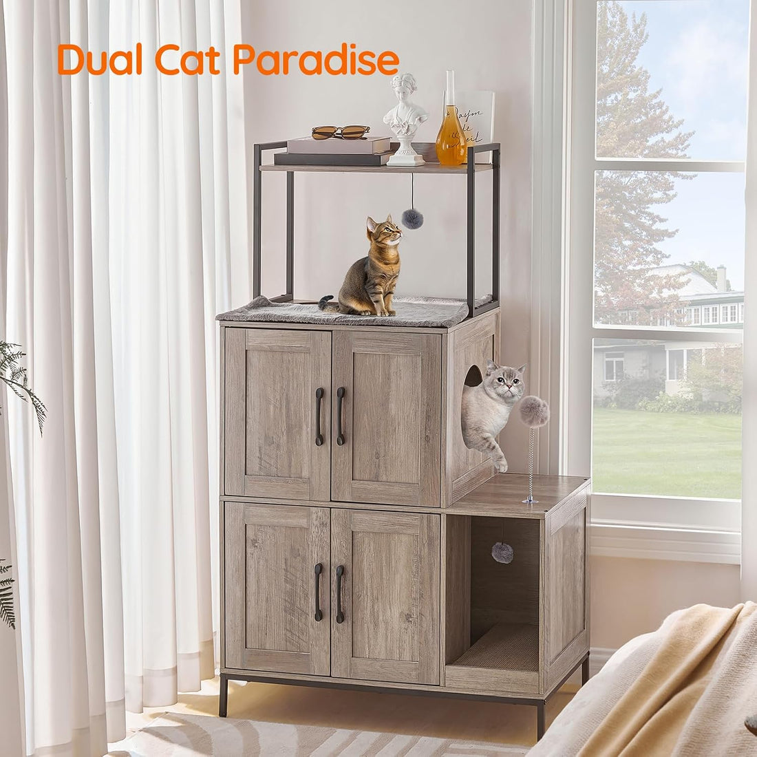 HOOBRO Cat Litter Box Enclosure Furniture
