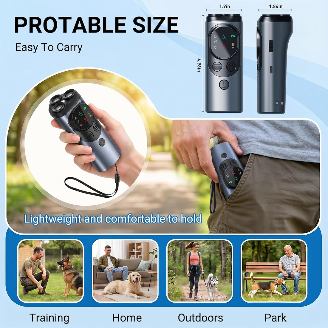 FamilyKit Dog Bark Deterrent Device, 3X Ultrasonic Anti Barking Device