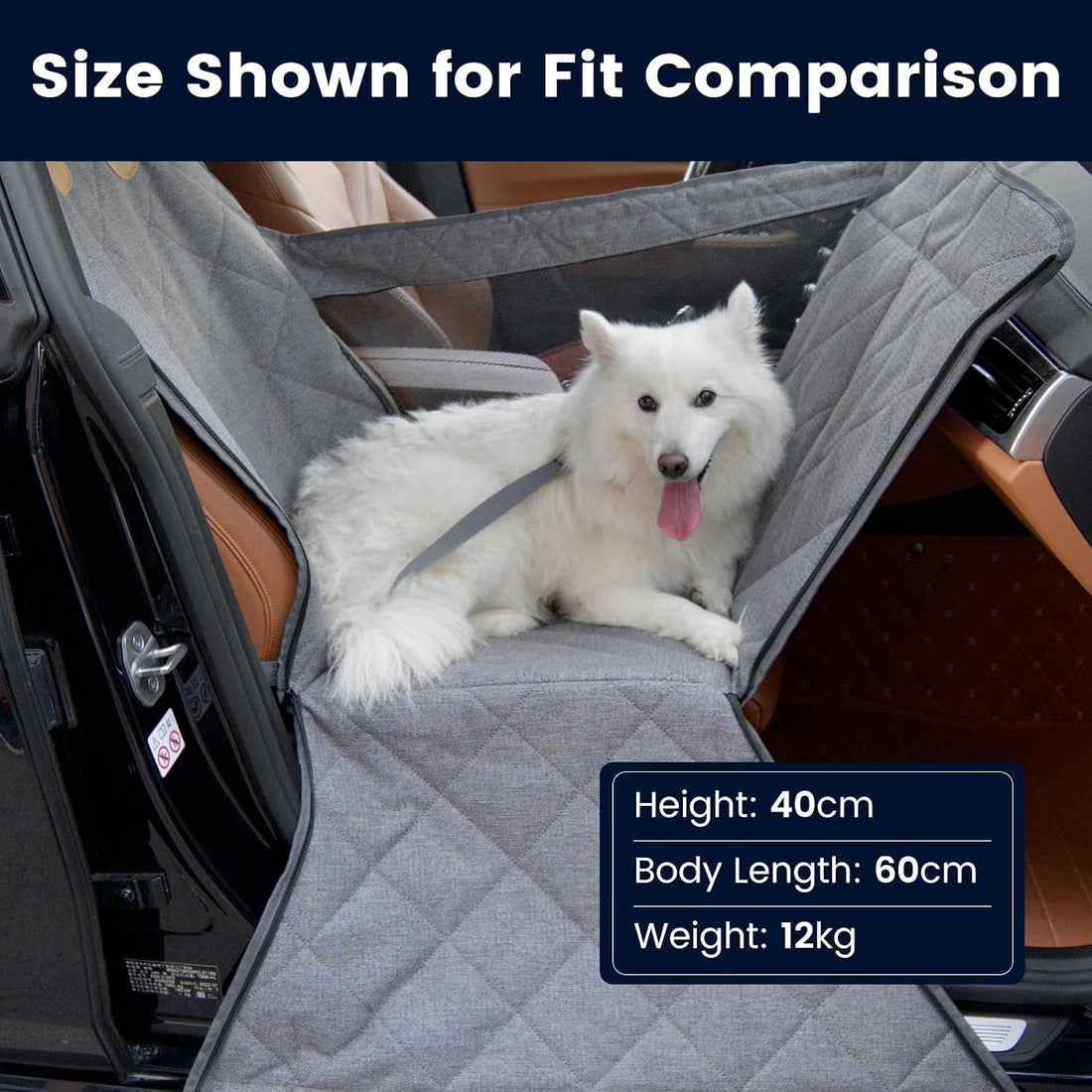 Front Seat Dog Car Seat for Small/Medium Dogs with Door Protection