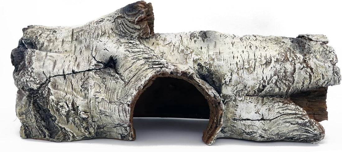 JIHAQUA Aquarium Resin Bark Terrarium Decor, Lizard