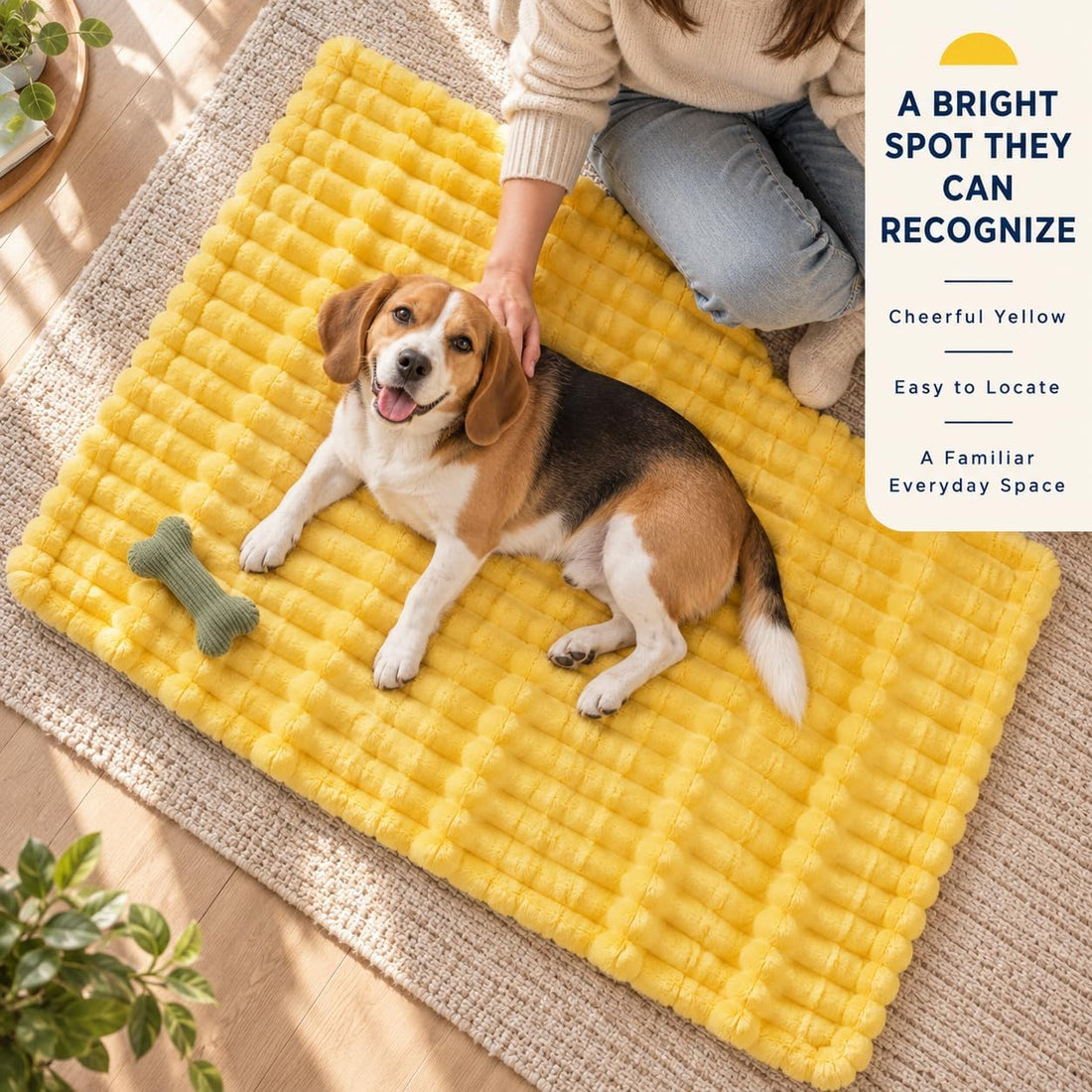 Emotional Support Blanket Yellow Dog Security Blanket Indoors Sofa