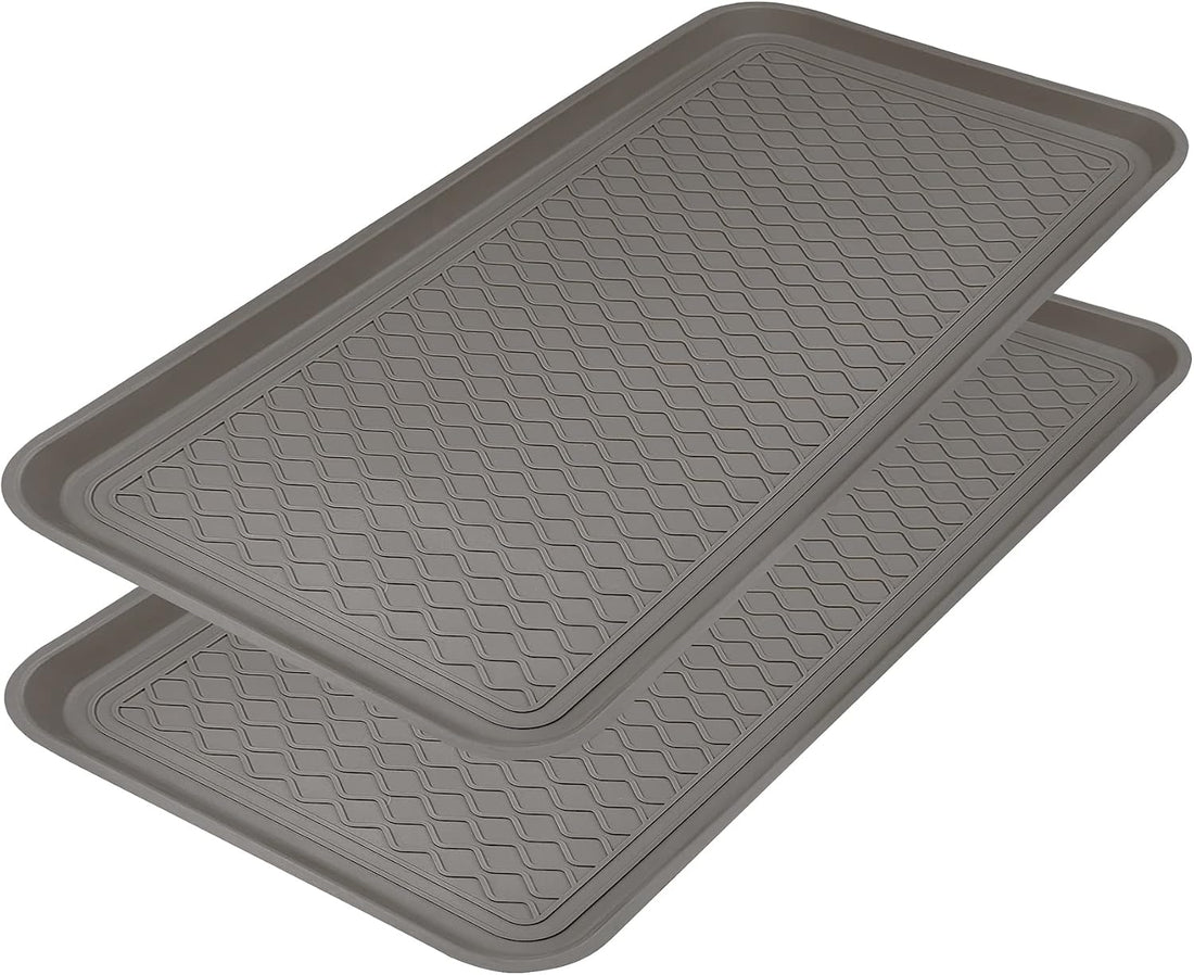 Finorder Multi-Purpose Boot Trays, 2 Pack, 30" x 15" x 1.2", Black
