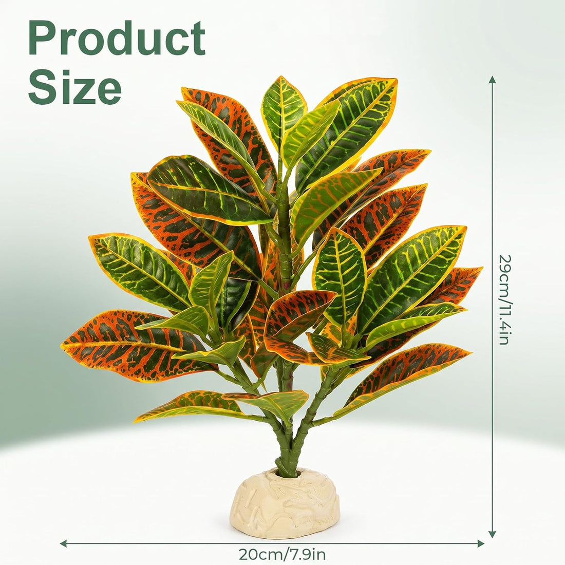 EupHHonycs Reptile Plants Artificial Leaves Reptile Tank Decorations