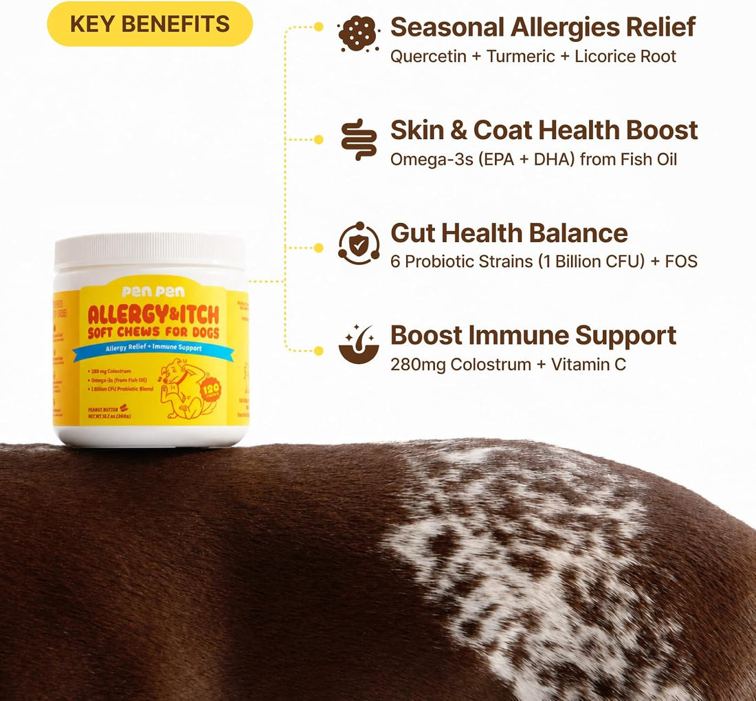 PENPEN Dog Allergy Chews - Anti-Itch & Itchy Skin Support for Dogs