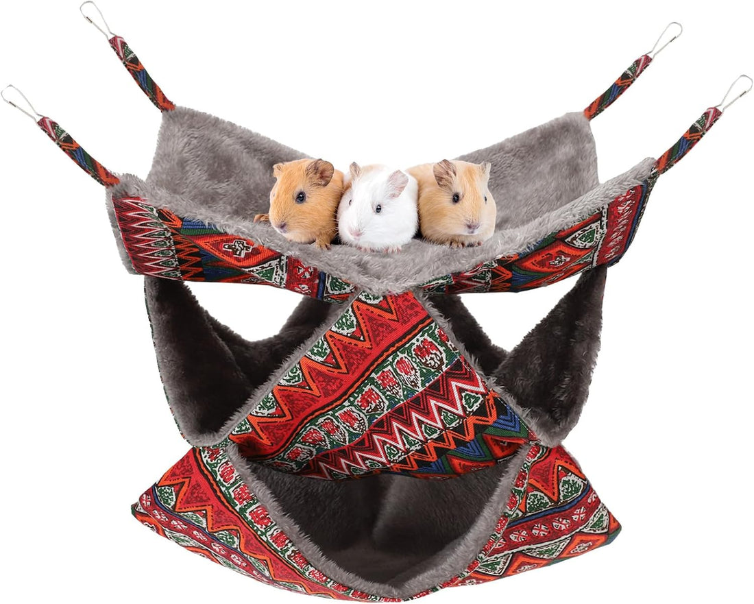 3 Tier Ferret Rat Hammock, Guinea Pig Cage Accessories