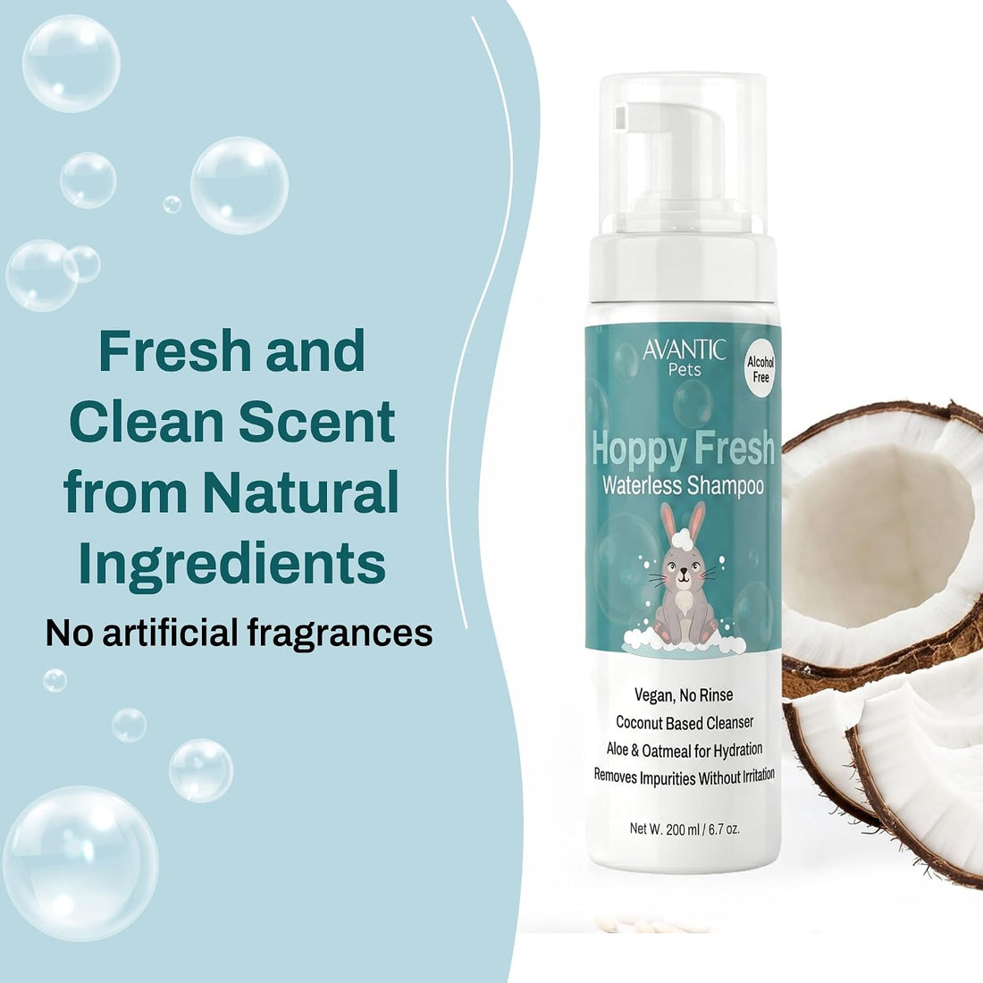 Avantic Pets Rabbit Waterless Dry Shampoo 200ml