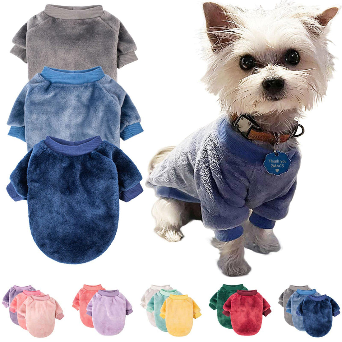 FabriCastle Dog Sweater, 3-Pack Dog & Cat Clothes