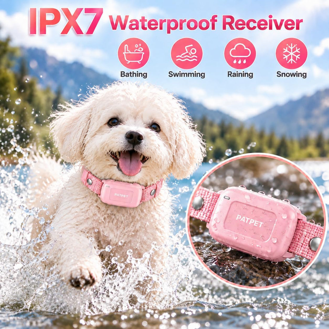 PATPET Dog Shock Collar for Medium Dogs- Dog Training Collar