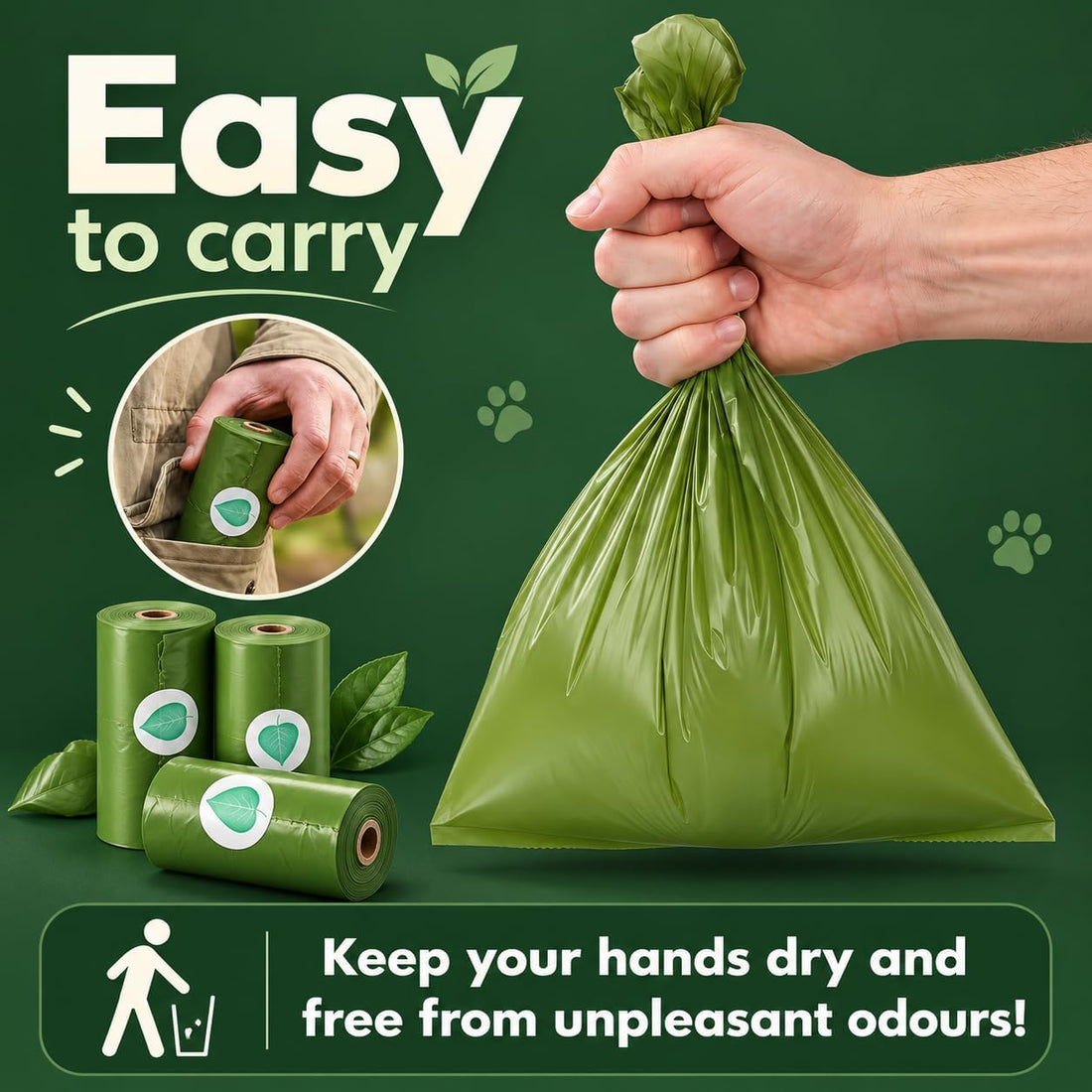 Topfree 24 Rolls 360 Dog Poop Bags,Leak-Proof Thick Dog Poo Bags