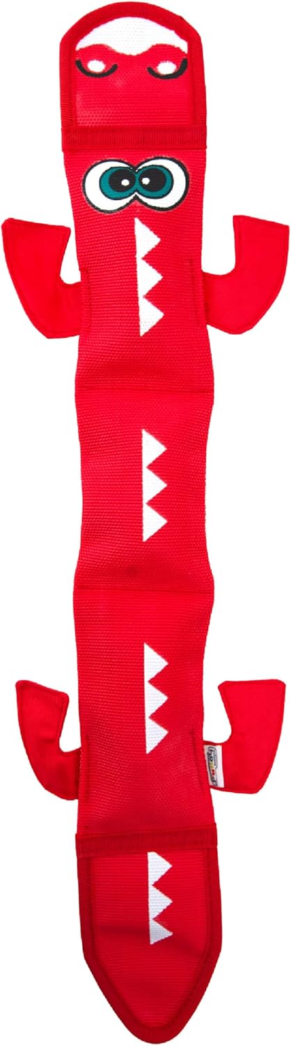 Outward Hound Fire Biterz Lizard Tough Chew Dog Toy, Plush & Squeaky