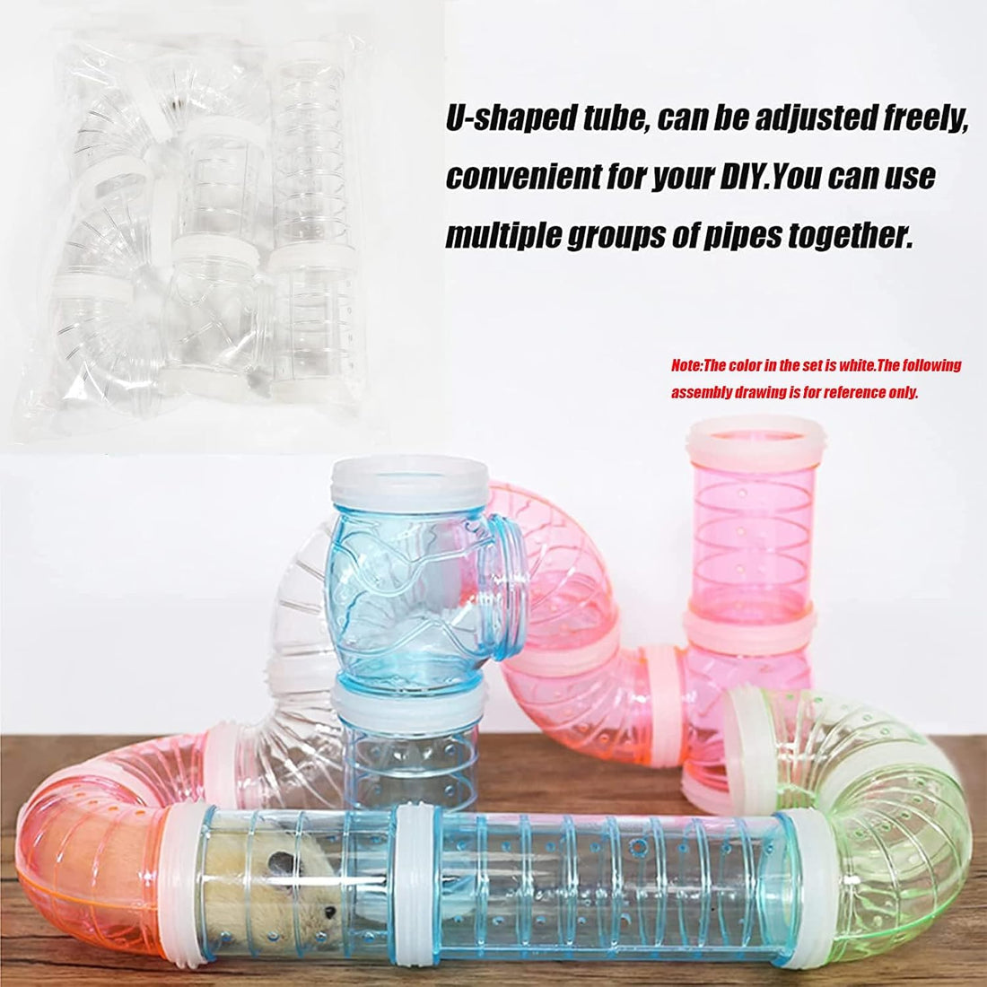 Hamster Tunnel Tubes DIY Toys Cage Accessories for Dwarf Gerbils