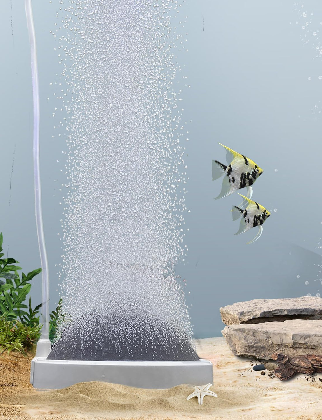 UPETTOOLS Nano Air Stone for Aquarium, Quiet Fine Bubble Diffuser