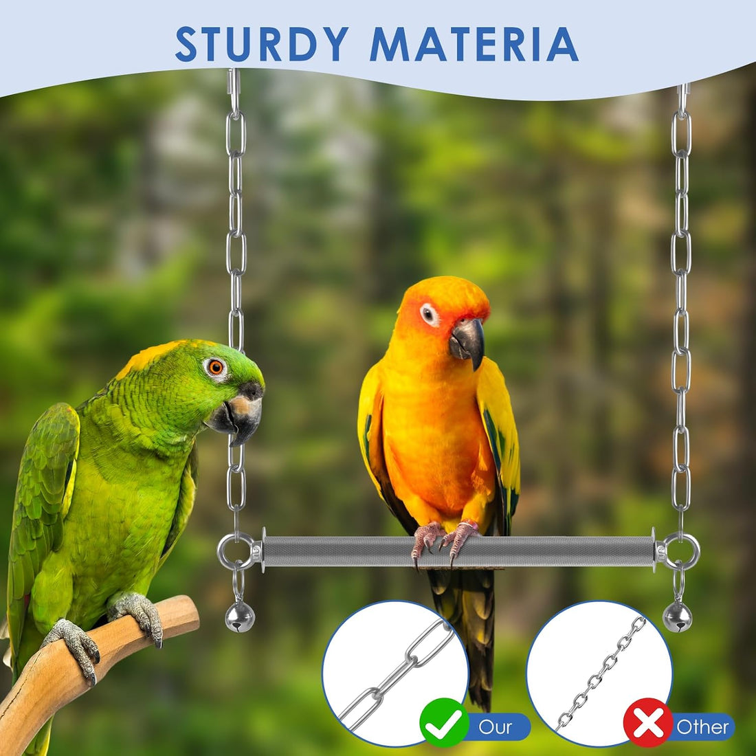 DBNESS Stainless Steel Large Bird Swing