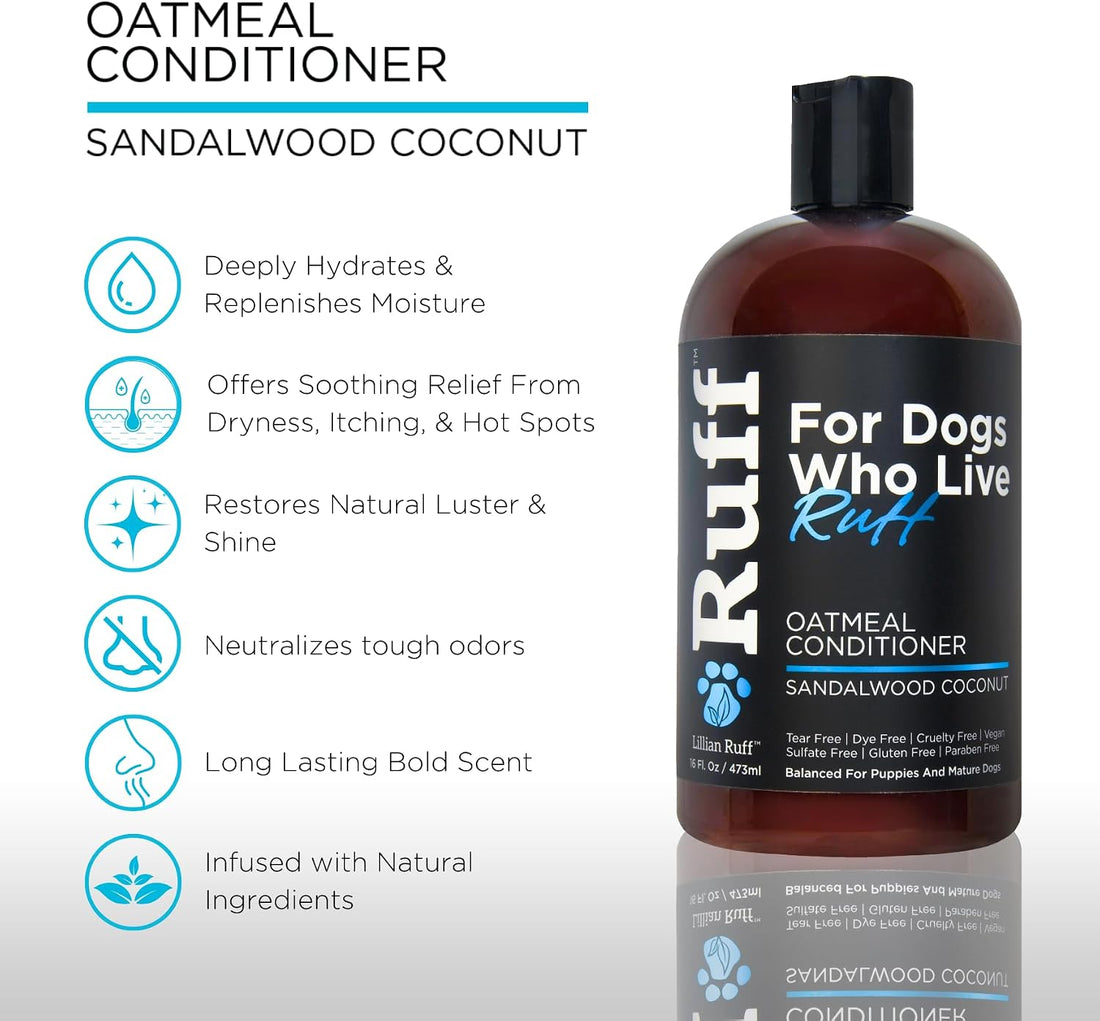 Ruff by Lillian Ruff Sandalwood Coconut Oatmeal Conditioner for Dogs