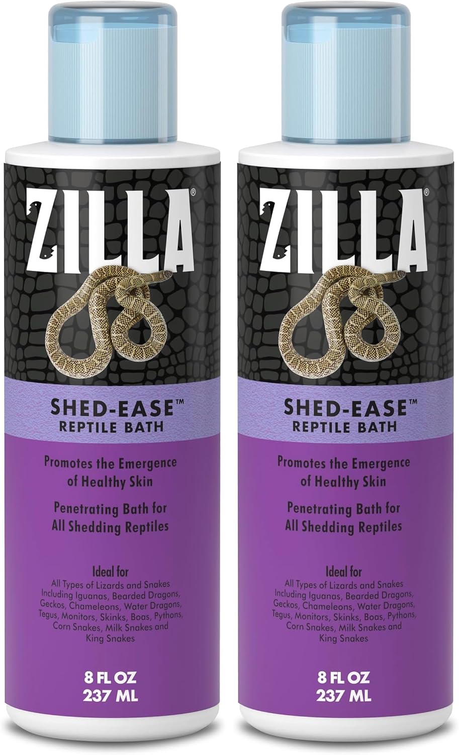 Zilla Shed-Ease Reptile Bath for Ball Python and Lizards, 8 Ounces