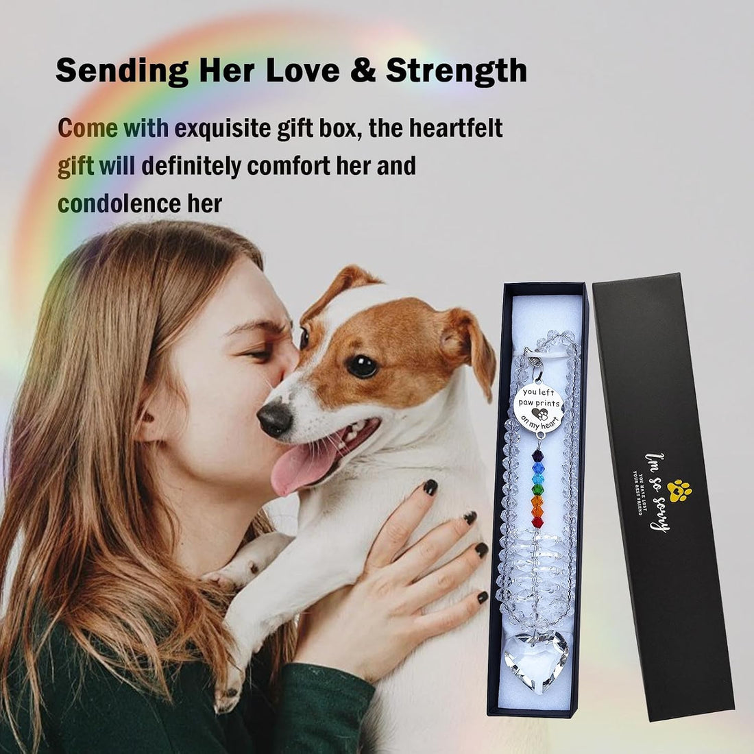 shinyrize Pet Memorial Sympathy Gifts for Dogs Loss Suncatcher