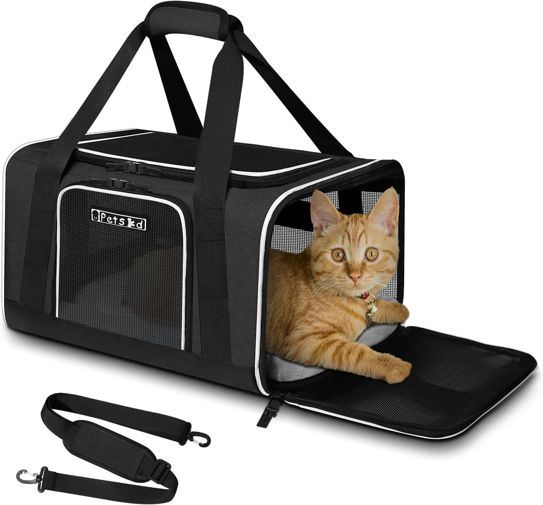 Petskd Small Pet Carrier 17" L x 12" W x 8.5" H Airline Approved