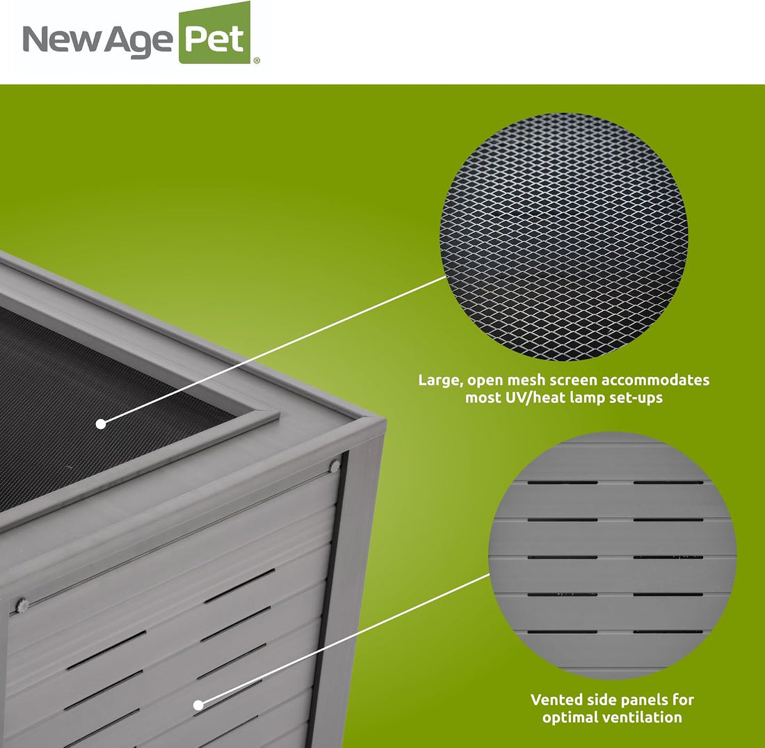 New Age Pet® ECOFLEX® 48" Mojave Reptile Enclosure, Large, Grey
